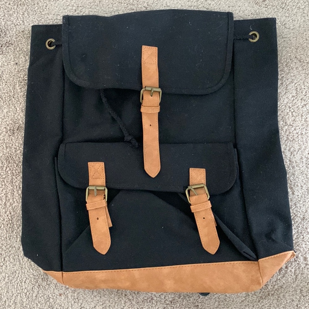 DSW Canvas and Leather Backpack